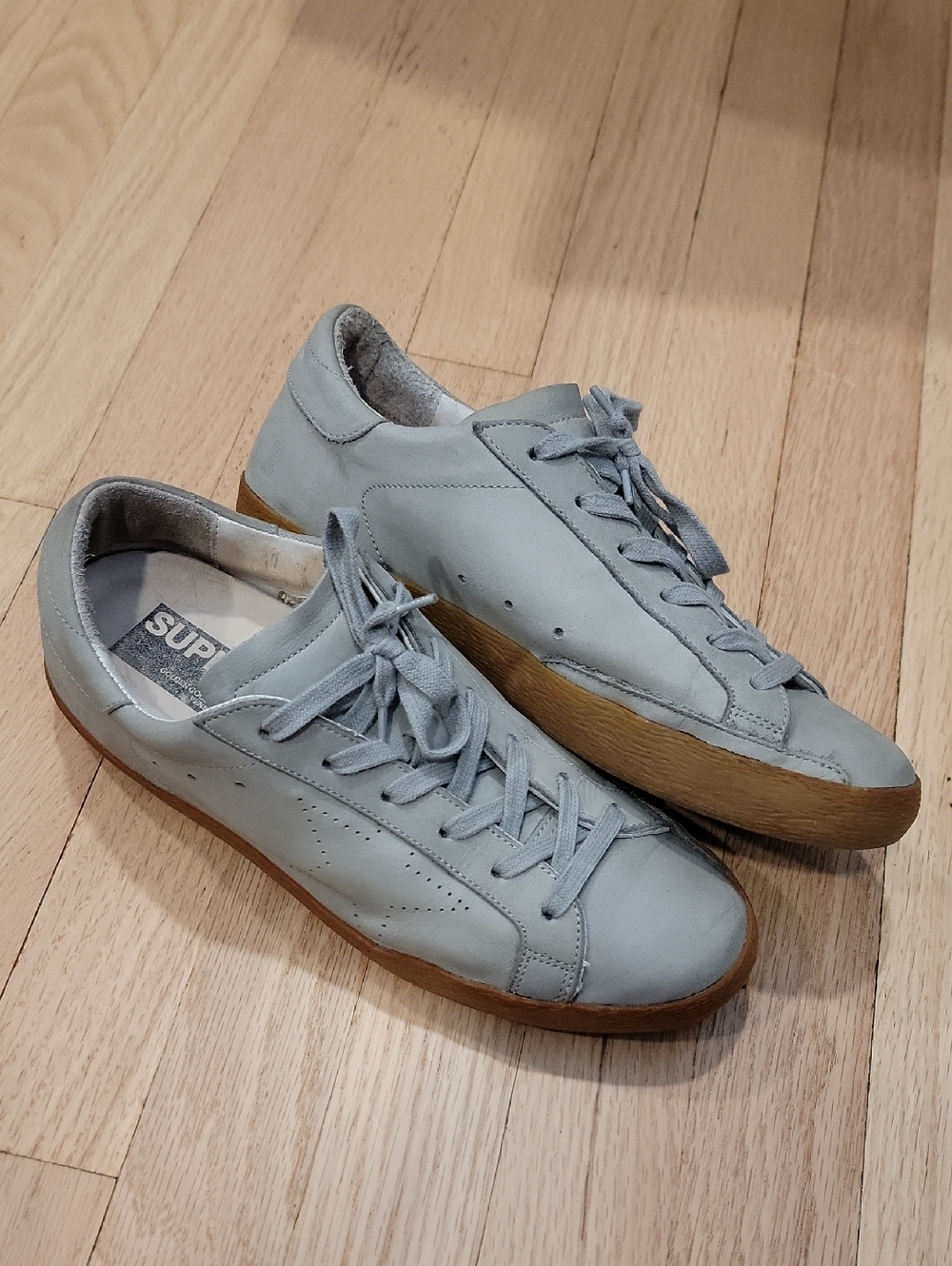 Matte Gray Golden Goose Superstar Sneakers